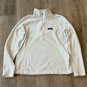 Patagonia Cream Lightweight Half Zip Fleece Pullover